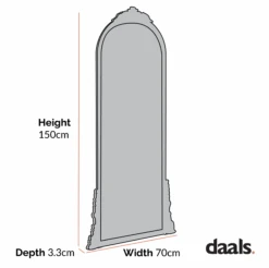 Mirabel Full Length Mirror 150 X 70 Cm, Antique Gold Effect -Daals MIRR 076 CHART