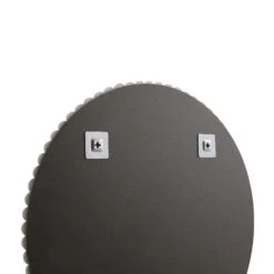 Luna Round Bobbin Wall Mirror 77 X 77 Cm, Washed White -Daals MIRR 083 WASHWHITE detail3