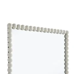 Luna Rectangular Bobbin Wall Mirror 80 X 60 Cm, Washed White -Daals MIRR 089 WASHWHITE detail1
