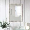 Luna Rectangular Bobbin Wall Mirror 80 X 60 Cm, Washed White