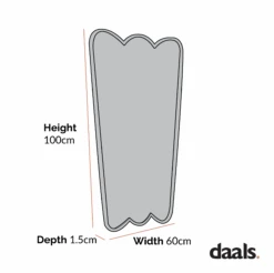 Berkeley Scalloped Edge Wall Mirror, Gold Effect -Daals MIRR 097 CHART