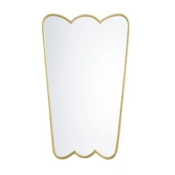 Berkeley Scalloped Edge Wall Mirror, Gold Effect -Daals MIRR 097 GOLD WB1