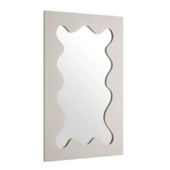 Destin Wave Mirror 100 X 60 Cm, Taupe Gloss -Daals MIRR 100 TAUPE GLOSS WB2