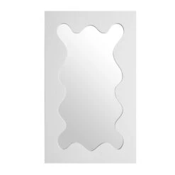 Destin Wave Mirror 100 X 60 Cm, White Matte -Daals MIRR 100 WHITE MATTE WB1