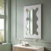 Destin Wave Mirror 100 X 60 Cm, White Matte