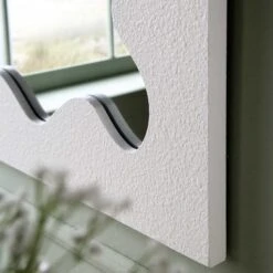Destin Wave Mirror 100 X 60 Cm, White Matte -Daals MIRR 100 WHITE MATTE scene2