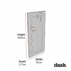Destin Wave Mirror 160 X 70 Cm, Taupe Gloss -Daals MIRR 160 CHART 1