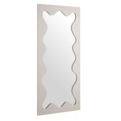 Destin Wave Mirror 160 X 70 Cm, Taupe Gloss -Daals MIRR 160 TAUPE GLOSS WB2