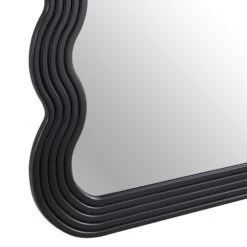 Venus Full Length Wave Mirror 180 X 100 Cm, Black -Daals MIRR 162 BLACK detail2
