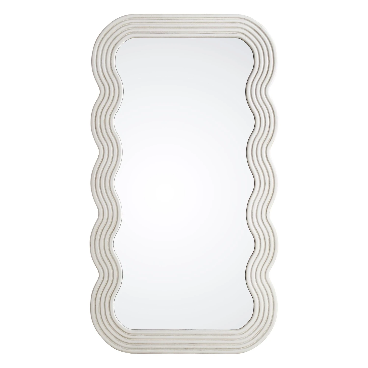 Venus Full Length Wave Mirror 180 X 100 Cm, Washed White 3 Venus Full Length Wave Mirror 180 X 100 Cm, Washed White - Image 3