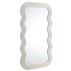 Venus Full Length Wave Mirror 180 X 100 Cm, Washed White 12 Venus Full Length Wave Mirror 180 X 100 Cm, Washed White -Daals MIRR 162 WASHWHITE WB2