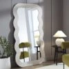 Venus Full Length Wave Mirror 180 X 100 Cm, Washed White