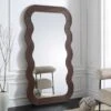 Venus Full Length Wave Mirror 180 X 100 Cm, Walnut