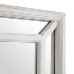 Edgeworth Washed White Full Length Wooden Frame Window Mirror 160 X 60 Cm -Daals MIRR 174 WASHWHITE detail2