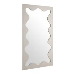Destin Wave Mirror 180 X 100 Cm, Taupe Gloss -Daals MIRR 180 TAUPE GLOSS WB2