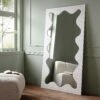 Destin Wave Mirror 180 X 100 Cm, White Matte