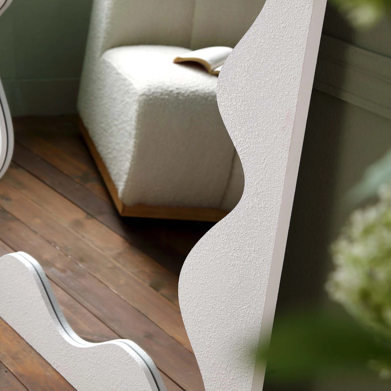 Destin Wave Mirror 180 X 100 Cm, White Matte 3 Destin Wave Mirror 180 X 100 Cm, White Matte - Image 3