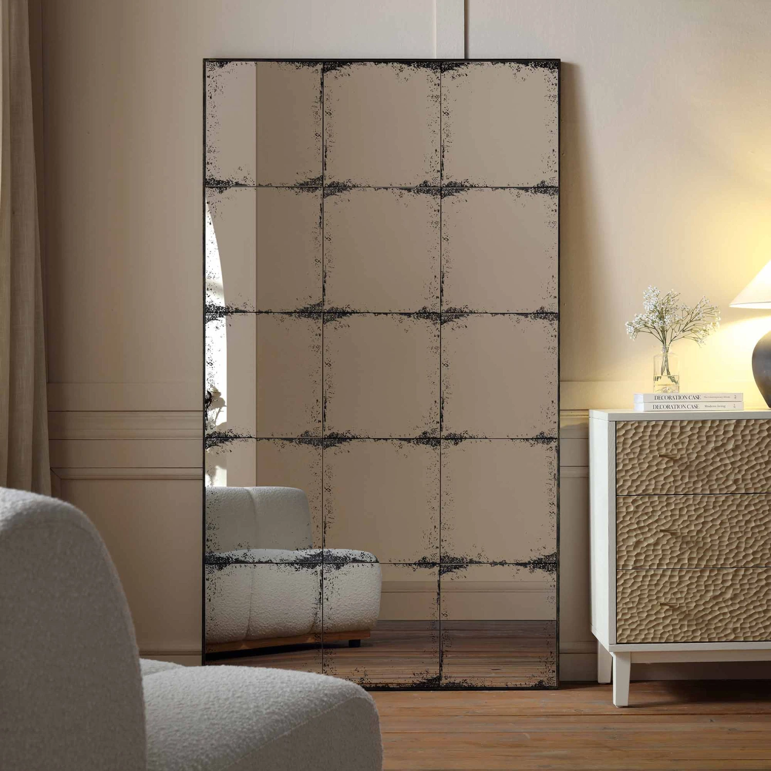 Bibury Antiqued Full Length Mirror Rectangular 180 X 100 Cm 2 Bibury Antiqued Full Length Mirror Rectangular 180 X 100 Cm - Image 2