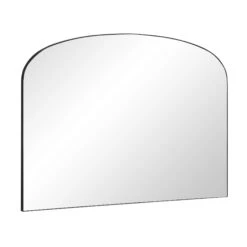 Emmy Black Arch Metal Frame Overmantle Mirror 90 X 120 Cm -Daals MIRR 279 BLACK WB2