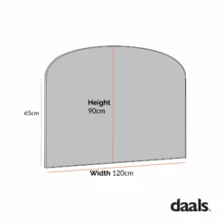 Emmy Black Arch Metal Frame Overmantle Mirror 90 X 120 Cm -Daals MIRR 279 CHART