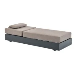 Jardin Aluminium Outdoor Sun Lounger, Granite -Daals OD ALU1 GRANITE SUNLG WB2