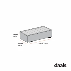 Jardin Aluminium Outdoor Side Table, Natural -Daals OD ALU1 STB CHART
