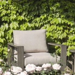 Montrose Aluminium Bistro Set With Side Table, Brushed Silver Oak -Daals OD ALU2 WGREY BISTR scene2