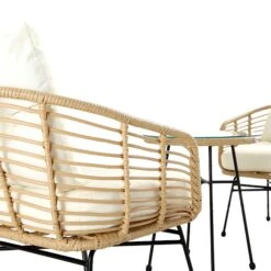 St Loy Natural Rattan Bistro Set With Table -Daals OD BISTR 024 detail1