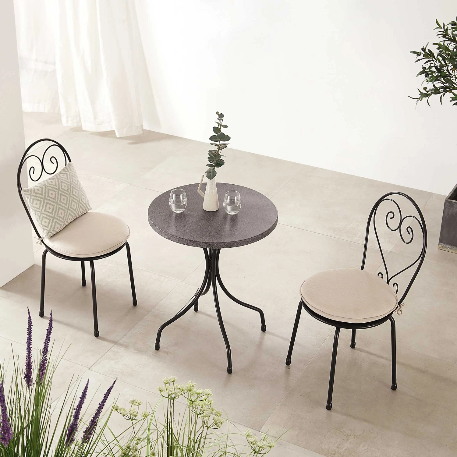 Haymes Metal Indoor And Outdoor Bistro Set 2 Haymes Metal Indoor And Outdoor Bistro Set - Image 2