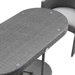 Granchester Rattan Balcony Bistro Set, Grey 23 Granchester Rattan Balcony Bistro Set, Grey -Daals OD BISTR 7034 DARKGREY detail1