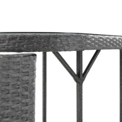 Granchester Rattan Balcony Bistro Set, Grey 25 Granchester Rattan Balcony Bistro Set, Grey -Daals OD BISTR 7034 DARKGREY detail3
