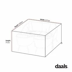 Cover For Montebello 4-Seater Outdoor Rope And Aluminium Sofa Set With Coffee Table 7 Cover For Montebello 4-Seater Outdoor Rope And Aluminium Sofa Set With Coffee Table -Daals OD COVER 1029 CHART