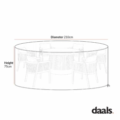 Cover For Pedra Rope And Aluminium Outdoor 6-Seater Round Dining Set 7 Cover For Pedra Rope And Aluminium Outdoor 6-Seater Round Dining Set -Daals OD COVER 2094 CHART