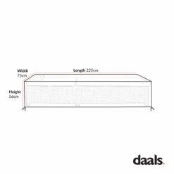 Cover For Hampshire Round Wicker Rattan Sun Lounger -Daals OD COVER 580 CHART