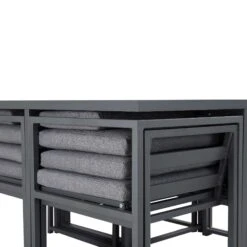 Albany Aluminium 9-Piece Outdoor Cube Dining Set, Grey -Daals OD DINE 1024 GREY detail3