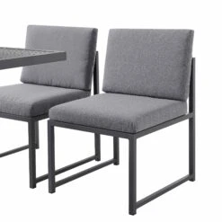 Albany Aluminium 9-Piece Outdoor Cube Dining Set, Grey -Daals OD DINE 1024 GREY detail5