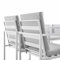 Albany Aluminium 9-Piece Outdoor Cube Dining Set, White -Daals OD DINE 1024 WHITE detail4