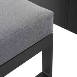 Albany Aluminium Large Corner Casual Dining Set With Firepit Table, Grey -Daals OD DINE 1045 GREY detail8