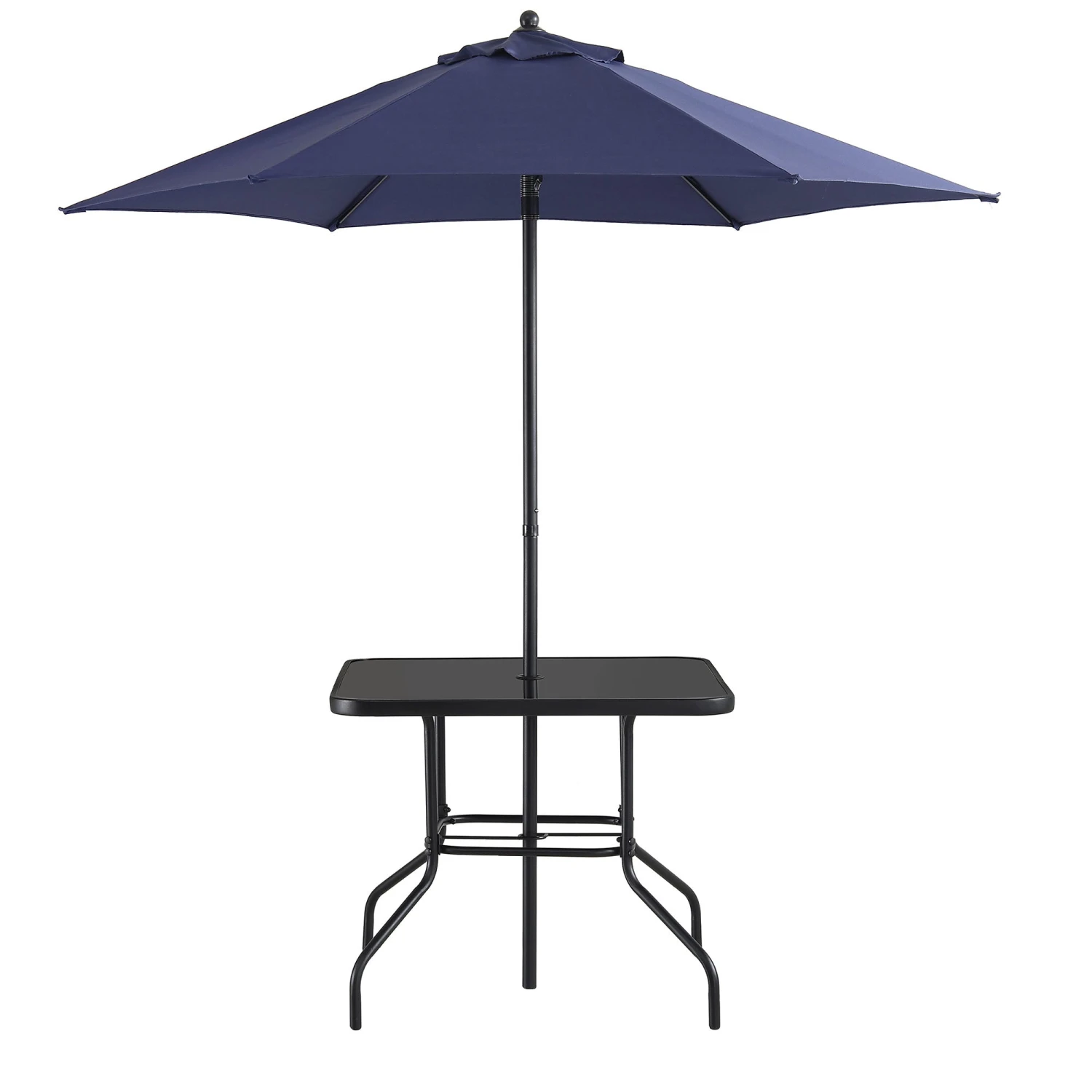 Champneys 4-Seater Steel And Fabric Outdoor Patio Dining Set With Parasol, Navy Blue 11 Champneys 4-Seater Steel And Fabric Outdoor Patio Dining Set With Parasol, Navy Blue - Image 11