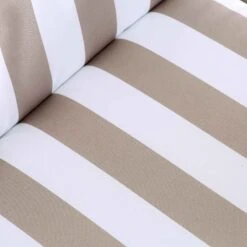 Champneys 6-Seater Steel And Fabric Outdoor Patio Dining Set With Crank Parasol, Taupe -Daals OD DINE 1049 TAUPE detail3