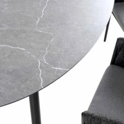 Montebello 6-Seater Outdoor Black Rope And Aluminium Oval Dining Set With Grey Ceramic Dining Table 20 Montebello 6-Seater Outdoor Black Rope And Aluminium Oval Dining Set With Grey Ceramic Dining Table -Daals OD DINE 1072 BLACK detail4