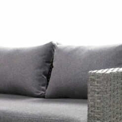 Granchester Rattan Rectangular Corner Dining Sofa Set With Rising Table, Grey -Daals OD DINE 6421 DARKGREY detail4