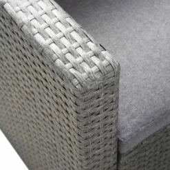 Granchester Rattan Rectangular Corner Dining Sofa Set With Rising Table, Grey -Daals OD DINE 6421 DARKGREY detail5