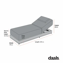 Pedra Rope And Aluminium Outdoor Sun Lounger, Natural -Daals OD ROPE2 SLG CHART
