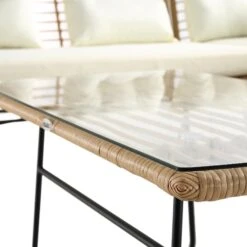 St Loy Natural Rattan Corner Sofa Set With Table -Daals OD SF 016 detail3