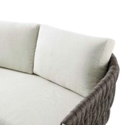 Montebello 4-Seater Outdoor Taupe Rope And Aluminium Sofa Set With White Ceramic Coffee Table -Daals OD SF 1029 WHITE detail3