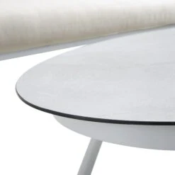 Montebello 4-Seater Outdoor Taupe Rope And Aluminium Sofa Set With White Ceramic Coffee Table -Daals OD SF 1029 WHITE detail4