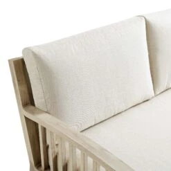 Earlswood Aluminium Washed Wood Effect Corner Sofa Set With Coffee Table -Daals OD SF 1066 NAT detail3