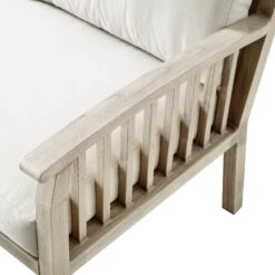 Earlswood Aluminium Washed Wood Effect Corner Sofa Set With Coffee Table -Daals OD SF 1066 NAT detail4