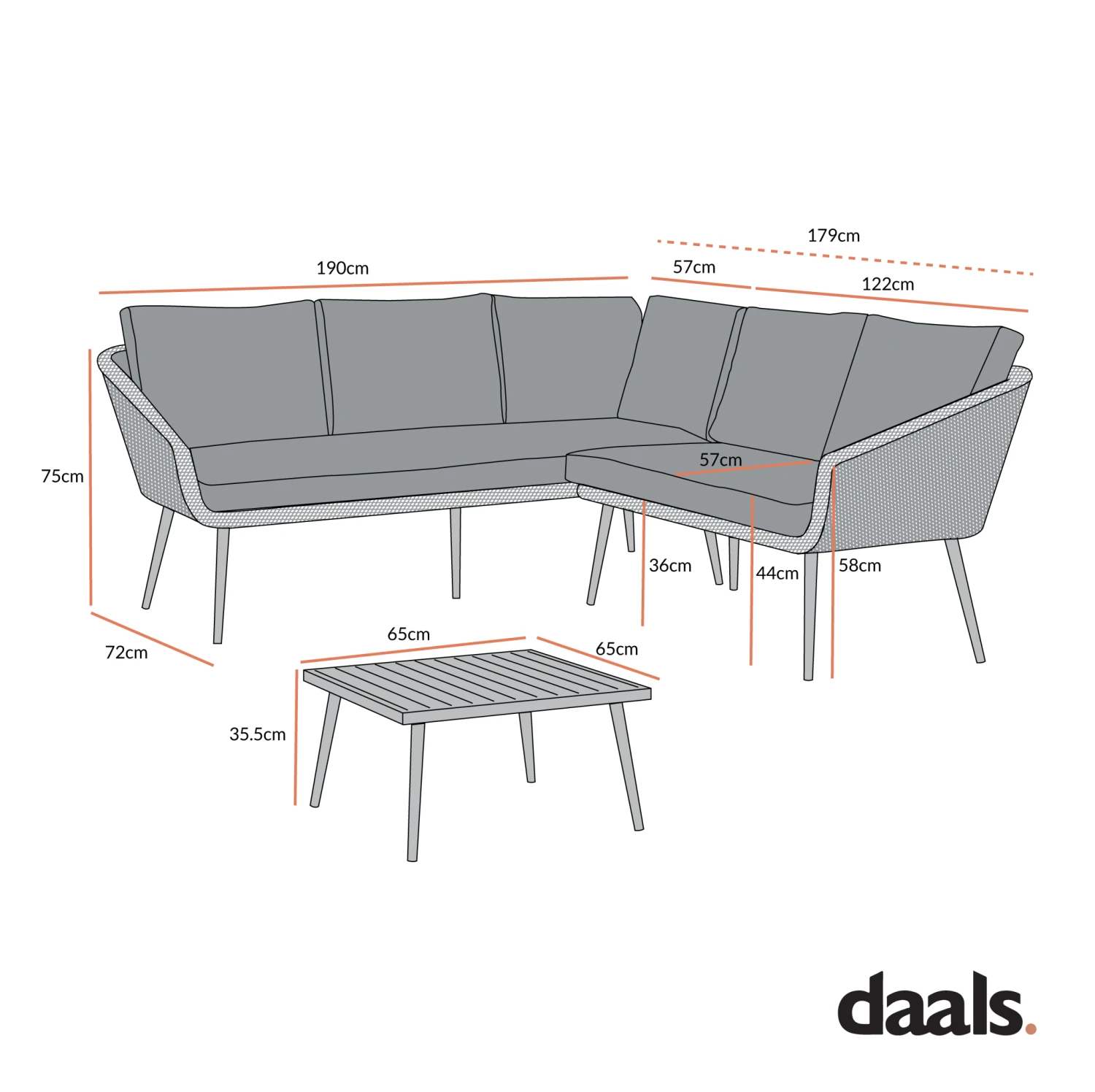 Cliveden Outdoor Aluminium Washed Wood Effect And Round Wicker Rattan Corner Sofa Set 5 Cliveden Outdoor Aluminium Washed Wood Effect And Round Wicker Rattan Corner Sofa Set - Image 5